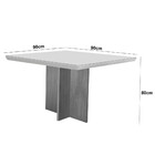 Mesa De Jantar Olímpia 90cm Mdf Canto Copo E Com 4 Cadeiras A
