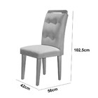 Mesa De Jantar Olímpia 90cm Mdf Canto Copo E Com 4 Cadeiras C