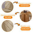 Mesa De Jantar Olímpia 90cm Mdf Canto Copo E Com 4 Cadeiras M