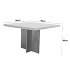 Mesa De Jantar Olímpia 90cm Mdf Canto Copo E Com 4 Cadeiras M