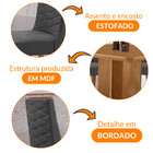 Mesa De Jantar Olímpia 90cm Mdf Canto Copo E Com 4 Cadeiras S
