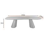 Mesa De Jantar Orgânica 210x120cm Carvy Madeira Maciça Castan