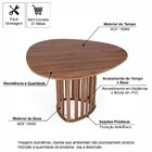 Mesa De Jantar Orgânica 4 Lugares 120x118cm - Straub Web Noro