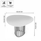 Mesa De Jantar Orgânica 4 Lugares 120x118cm - Straub Web Preta