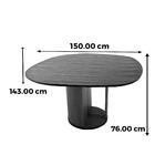 Mesa de Jantar Orgânica Lugano Nacional Móveis 135 cm (larg)