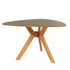 Mesa De Jantar Orgânica Nina 120cm Em Mdf E Madeira Maciça -