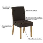 Mesa De Jantar Orus 120cm 4 Cadeiras Nature Off White Marrom