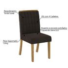 Mesa De Jantar Orus 120cm 4 Cadeiras Tauá - Nature/off White