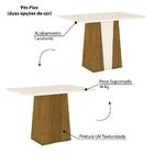 Mesa De Jantar Orus 120cm 4 Cadeiras Tauá - Nature/off White