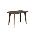 Mesa De Jantar Oval 120cm Com Pés Em Madeira Maciça - Rústic