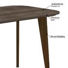 Mesa De Jantar Oval 120cm Com Pés Em Madeira Maciça - Rústic