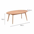 Mesa De Jantar Oval 190cm X 75cm Ecograndis Vertice Natural