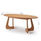 Mesa De Jantar Oval 6 Lugares 210x110cm Paineira Cabecasa Mad