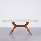 Mesa De Jantar Oval 8 Lugares 210x100cm Salgueiro Cabecasa Ma