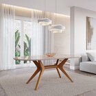 Mesa De Jantar Oval 8 Lugares 210x100cm Salgueiro Cabecasa Ma