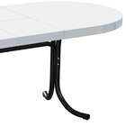 Mesa De Jantar Oval Dobrável Anaheim Branca E Preta 137 Cm