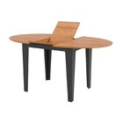 Mesa De Jantar Oval Extensível 4 Lugares 159cm Freijó/preto