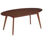 Mesa De Jantar Oval Vértice 190cm Em Madeira Maciça - Nozes