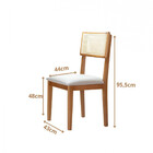 Mesa De Jantar Panamá 180x90 Com 6 Cadeiras Rubi Em Tela Ratt