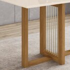 Mesa De Jantar Para 4 Lugares 120cm Canto Reto Natalí Nature/