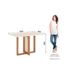 Mesa De Jantar Para 4 Lugares 120cm Canto Reto Natalí Nature/
