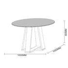 Mesa De Jantar Para 4 Lugares 1 00m Tampo De Madeira Vidro Im