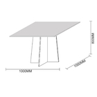 Mesa De Jantar Para 4 Lugares 1 00m Tampo De Madeira Vidro Im