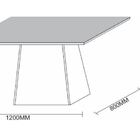 Mesa De Jantar Para 4 Lugares 1 20m Tampo De Madeira Com Vidr