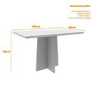 Mesa De Jantar Para 4 Lugares 1 20m Tampo De Madeira Com Vidr