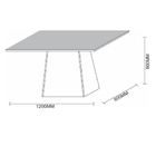 Mesa De Jantar Para 4 Lugares 1 20m Tampo De Madeira Com Vidr