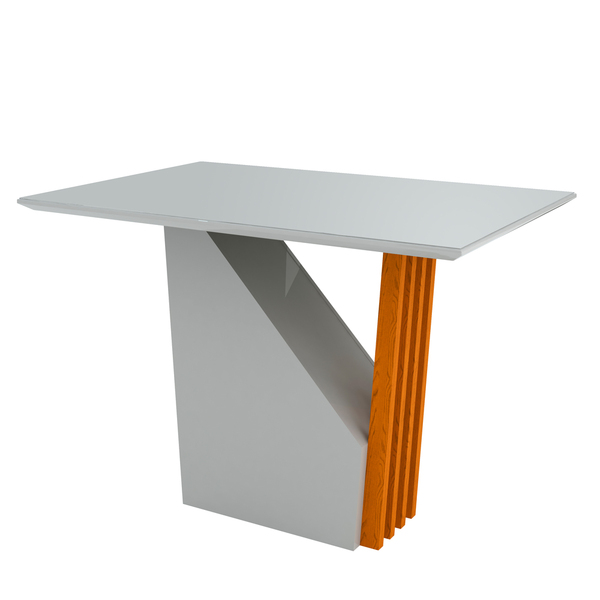 Mesa De Jantar Para 4 Lugares 1 20m Tampo De Madeira Com Vidr