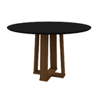 Mesa De Jantar Para 4 Lugares 1 20m Tampo Redondo Com Vidro I