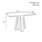 Mesa De Jantar Para 4 Lugares 1 35m Lectus Tampo Em Mdf Com V