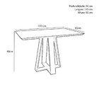 Mesa De Jantar Para 4 Lugares 1 35m Lectus Tampo Em Mdf Com V