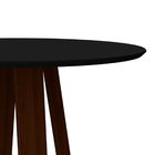 Mesa De Jantar Para 4 Lugares Tampo Redondo Com Vidro 1 00m V