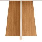 Mesa De Jantar Para 4 Lugares Tampo Retangular Chanfrado Curv