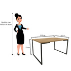 Mesa De Jantar Para 4 Lugares Veneza Industrial Nature - Doce