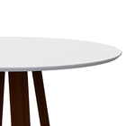 Mesa De Jantar Para 4 Ou 6 Lugares Tampo Redondo Com Vidro 1