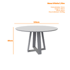 Mesa De Jantar Para 4 Ou 6 Lugares Tampo Redondo Com Vidro 1