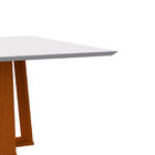 Mesa De Jantar Para 6 Lugares 1 35m Tampo Chanfrado Com Vidro