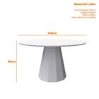 Mesa De Jantar Para 6 Lugares 1 35m Tampo Redondo Com Vidro I