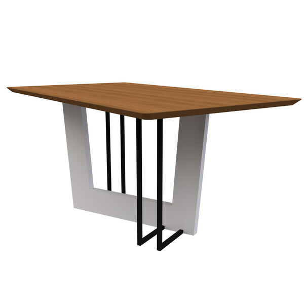 Mesa De Jantar Para 6 Lugares 1 60m Tampo De Retangular Sem V