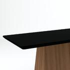 Mesa De Jantar Para 6 Lugares Tampo De Madeira Com Vidro Cola