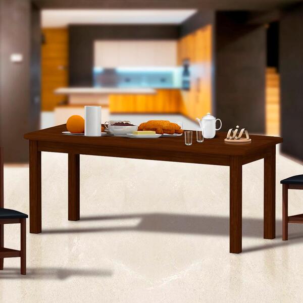 Mesa De Jantar Para 8 Cadeiras Madeira Maciça Safira Castanho