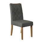 Mesa De Jantar Paris Tampo Chanfrado Curvo 136x136 Carvalho/c