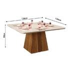 Mesa De Jantar Paris Tampo Chanfrado Curvo 136x136 - Pr Móveis