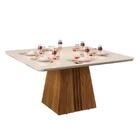 Mesa De Jantar Paris Tampo Chanfrado Curvo 136x136 - Pr Móveis