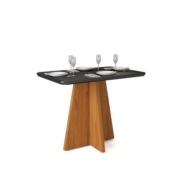 Mesa De Jantar Parma Retangular Tampo Chanfrado Curvo Dj Móve