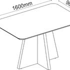 Mesa De Jantar Parma Tampo Chanfrado Curvo Madeira Dj Móveis