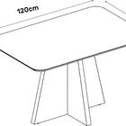 Mesa De Jantar Parma Tampo Chanfrado Curvo Madeira Dj Móveis